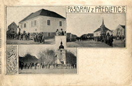 Pohlednice z Předletic z roku 1902
